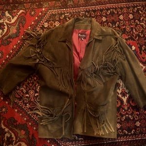 Beautiful Genuine Leather Fringe Jacket